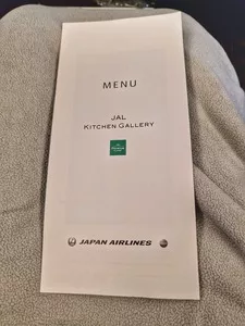 Japan Airlines menu